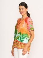 Foil Pleat Back & Contrast Top