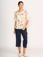 Preen Linen Ruffles & Scoop Hem Top