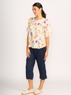 Preen Linen Ruffles & Scoop Hem Top