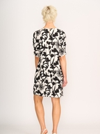 Foil Shirr The Cuff Dress