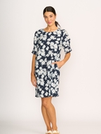 Foil Shirr The Cuff Dress