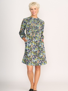 Foil Pintuck & Lace Dress-style-MCRAES