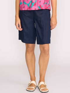 Preen Linen Panel Lines Shorts-style-MCRAES