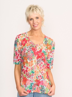 Foil Leading Lady Linen Top-style-MCRAES