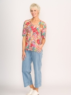 Foil Leading Lady Linen Top