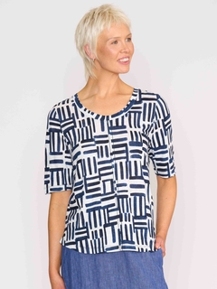 Foil Leading Lady Linen Top-style-MCRAES