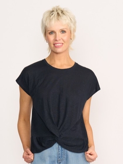 Foil Do The Twist Linen Top-style-MCRAES