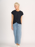 Foil Do The Twist Linen Top