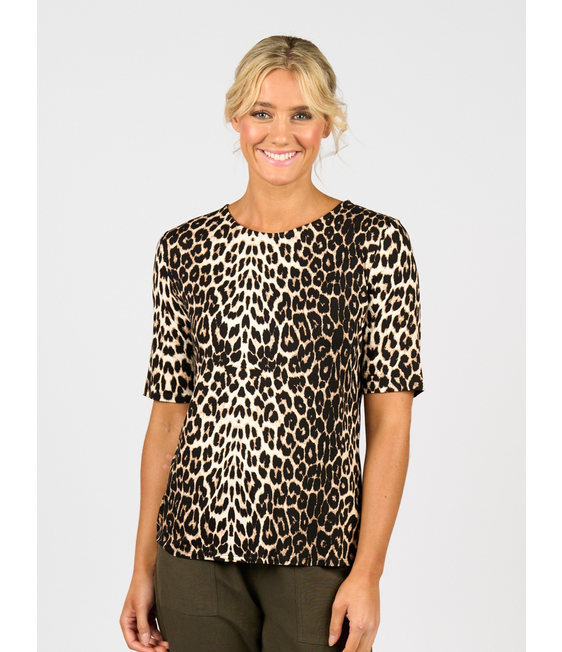 Vassalli 3/4 Sleeve Round Neck Top