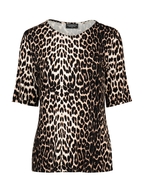 Vassalli 3/4 Sleeve Round Neck Top