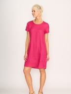 Foil Linen Panel Lines Dress