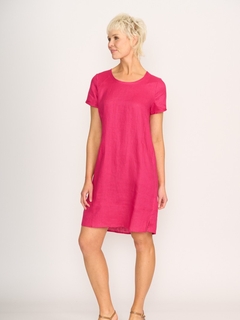 Foil Linen Panel Lines Dress-style-MCRAES