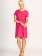 Foil Linen Panel Lines Dress