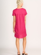 Foil Linen Panel Lines Dress