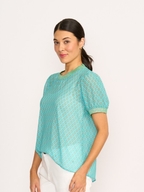Memo Rib Trim Swing Tee