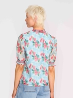 Memo Shirred Short Sleeve Blouse