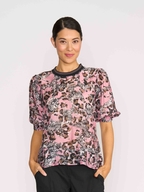 Memo Rib Trim Blouse