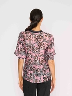 Memo Rib Trim Blouse