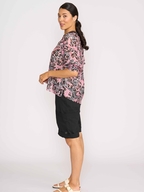 Memo Rib Trim Blouse