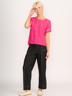 Oh Three Rib Trim Step Hem Top