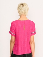 Oh Three Rib Trim Step Hem Top