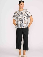 Foil Pleat Neck Top