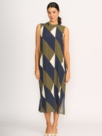 Foil Side Split Dress