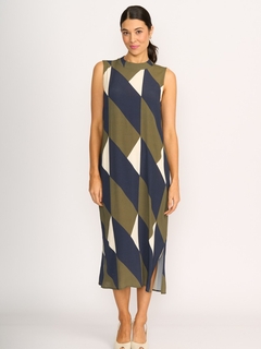 Foil Side Split Dress-style-MCRAES