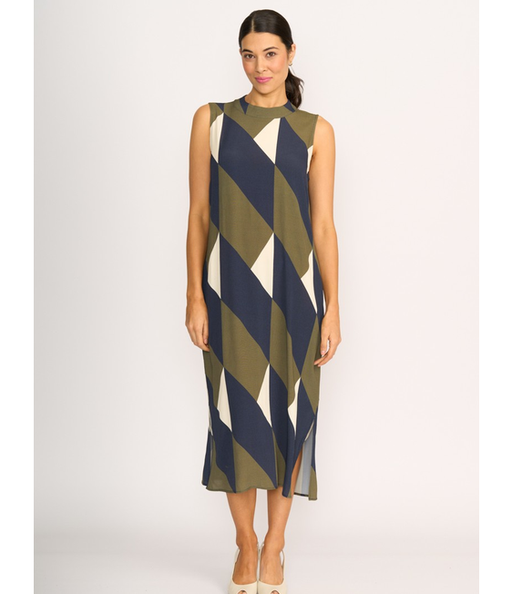 Foil Side Split Dress