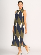 Foil Side Split Dress