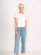 Memo Broderie Sleeve Tee