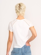 Memo Broderie Sleeve Tee