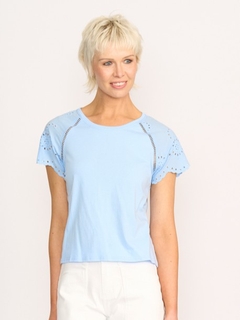 Memo Broderie Sleeve Tee-style-MCRAES