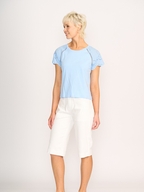Memo Broderie Sleeve Tee