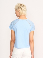 Memo Broderie Sleeve Tee