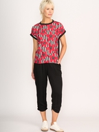 Memo Contrast Trim Top