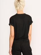 Memo Contrast Trim Top