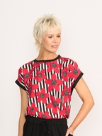 Memo Contrast Trim Top