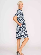 Foil Shirred Body & Sleeve Dress