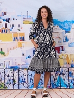 Classified Madrid Pleat Front Tiered Dress