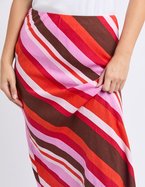 Foxwood Guava Stripe Skirt