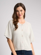 Foil Soft Structure Cardigan