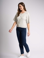 Foil Soft Structure Cardigan