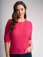 Oh Three Pointelle Knit Tee