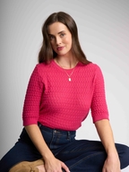 Oh Three Pointelle Knit Tee