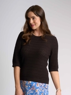 Oh Three Pointelle Knit Tee