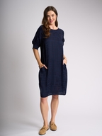 Foil Frill Sleeve Dress