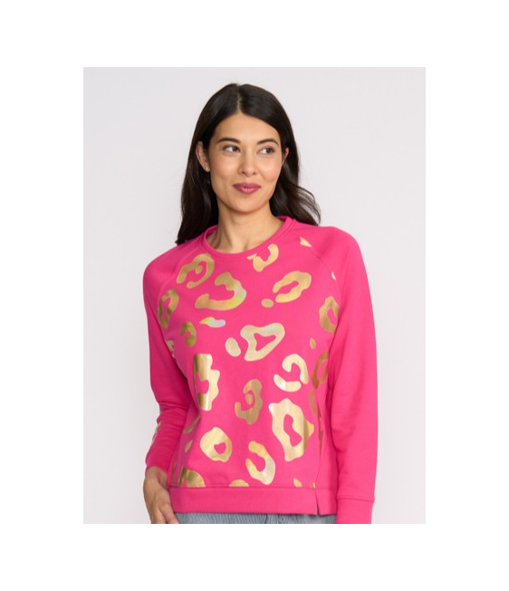 Foil Notch Detail Sweatshirt