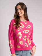 Foil Notch Detail Sweatshirt