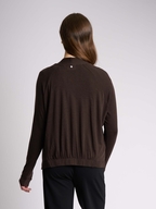 Foil Merino Essential Gather Back Cardigan